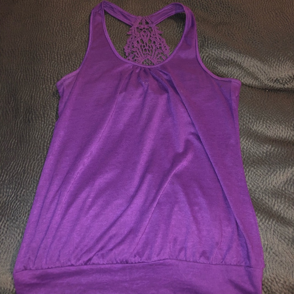 Lace back tank